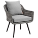 Endeavor Armchair Outdoor Patio Wicker Rattan Set of 2 - Gray Gray - MOD4577