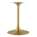 Lippa 36" Square Wood Top Dining Table - Gold White - MOD4625