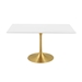 Lippa 60" Rectangle Wood Dining Table - Gold White - MOD4669