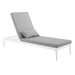 Perspective Cushion Outdoor Patio Chaise Lounge Chair - White Gray - MOD4712