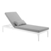 Perspective Cushion Outdoor Patio Chaise Lounge Chair - White Gray - MOD4712