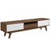 Envision 70" Media Console Wood TV Stand - Walnut White