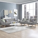 Remark 3 Piece Living Room Set B - Light Gray - MOD4754