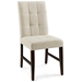 Promulgate Biscuit Tufted Upholstered Fabric Dining Chair Set of 2 - Beige - MOD4782