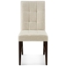 Promulgate Biscuit Tufted Upholstered Fabric Dining Chair Set of 2 - Beige - MOD4782