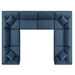 Commix Down Filled Overstuffed 8 Piece Sectional Sofa Set - Azure - MOD4863