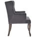 Realm French Vintage Dining Performance Velvet Armchair - Gray - MOD4877