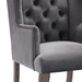 Realm French Vintage Dining Performance Velvet Armchair - Gray - MOD4877