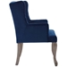 Realm French Vintage Dining Performance Velvet Armchair - Navy - MOD4879