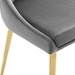 Viscount Modern Accent Performance Velvet Dining Chair - Gray - MOD5016
