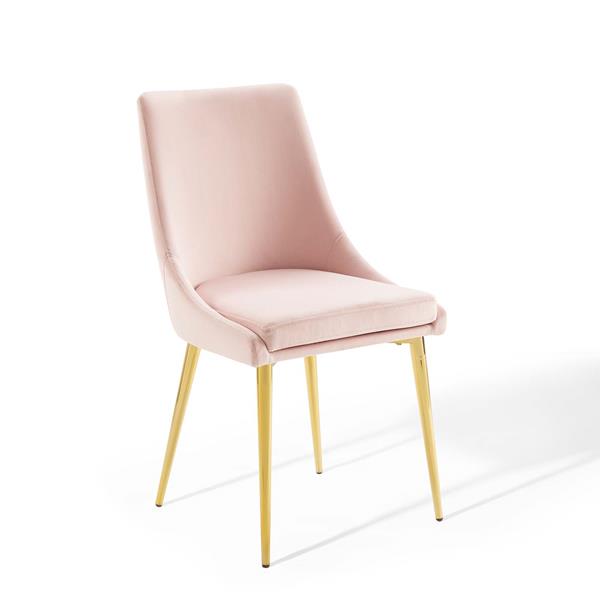 Viscount Modern Accent Performance Velvet Dining Chair - Pink 