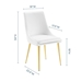 Viscount Modern Accent Performance Velvet Dining Chair - White - MOD5020