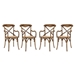Gear Dining Armchair Set of 4 - Walnut - MOD5158