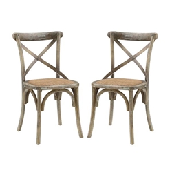 Gear Dining Side Chair Set of 2 - Gray 