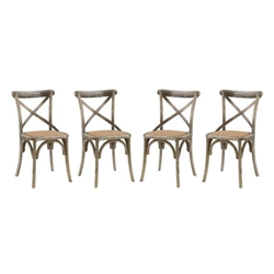 Gear Dining Side Chair Set of 4 - Gray 