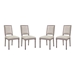 Court Dining Side Chair Upholstered Fabric Set of 4 - Beige - MOD5220