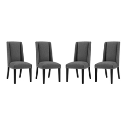 Baron Dining Chair Fabric Set of 4 - Gray 