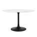 Lippa 47" Round Wood Dining Table - Black White - MOD5274