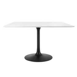 Lippa 47" Square Wood Top Dining Table - Black White 