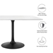 Lippa 47" Square Wood Top Dining Table - Black White - MOD5277