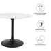 Lippa 40" Round Artificial Marble Dining Table - Black White - MOD5278