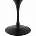 Lippa 47" Round Artificial Marble Dining Table - Black White - MOD5279