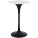 Lippa 28" Round Artificial Marble Bar Table - Black White - MOD5299
