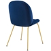 Scoop Gold Stainless Steel Leg Performance Velvet Dining Chair - Navy - MOD5303