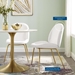 Scoop Gold Stainless Steel Leg Performance Velvet Dining Chair - White - MOD5305