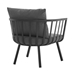 Riverside Outdoor Patio Aluminum Armchair - Gray Charcoal - MOD5345