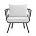 Riverside Outdoor Patio Aluminum Armchair - Gray White - MOD5346