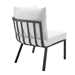 Riverside Outdoor Patio Aluminum Corner Chair - Gray White - MOD5354