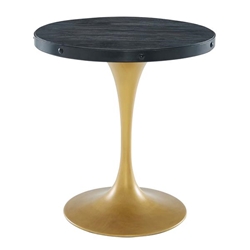 Drive 28" Round Wood Top Dining Table - Black Gold 