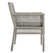 Aura Dining Armchair Outdoor Patio Wicker Rattan Set of 4 - Gray Gray - MOD5392