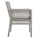 Aura Dining Armchair Outdoor Patio Wicker Rattan Set of 4 - Gray White - MOD5394