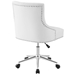 Regent Tufted Button Swivel Faux Leather Office Chair - White - MOD5466