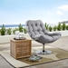 Brighton Wicker Rattan Outdoor Patio Swivel Lounge Chair - Light Gray Gray - MOD5479