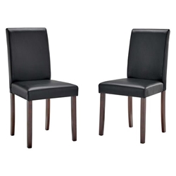 Prosper Faux Leather Dining Side Chair Set of 2 - Black 