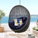 Hide Sunbrella® Fabric Swing Outdoor Patio Lounge Chair Without Stand - Gray Navy - MOD5508