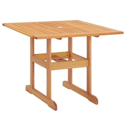 Hatteras 36" Square Outdoor Patio Eucalyptus Wood Dining Table - Natural 
