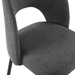 Rouse Upholstered Fabric Dining Side Chair - Black Charcoal - MOD5844