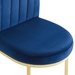 Isla Channel Tufted Performance Velvet Dining Side Chair - Gold Navy - MOD5849