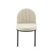 Isla Channel Tufted Upholstered Fabric Dining Side Chair - Black Beige - MOD5850
