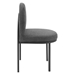 Isla Channel Tufted Upholstered Fabric Dining Side Chair - Black Charcoal - MOD5851