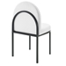 Isla Channel Tufted Upholstered Fabric Dining Side Chair - Black White - MOD5853