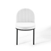 Isla Channel Tufted Upholstered Fabric Dining Side Chair - Black White - MOD5853