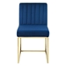 Carriage Channel Tufted Sled Base Performance Velvet Dining Chair - Gold Navy - MOD5864