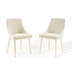 Viscount Performance Velvet Dining Chairs - Set of 2 - Gold Ivory