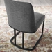 Amplify Sled Base Upholstered Fabric Dining Side Chair - Black Charcoal - MOD5880