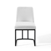 Amplify Sled Base Upholstered Fabric Dining Side Chair - Black White - MOD5882
